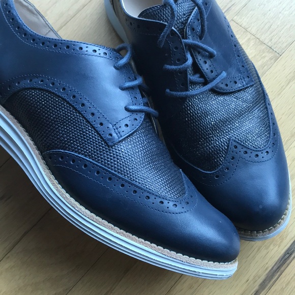 Cole Haan Blue Lunargrand Wingtip Size 